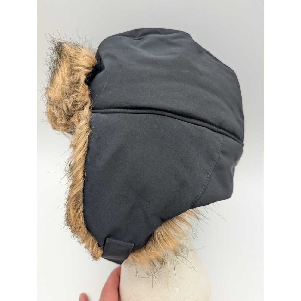 Columbia Unisex Black Faux Fur Trapper Hat L/XL Winter Bomber Cap
